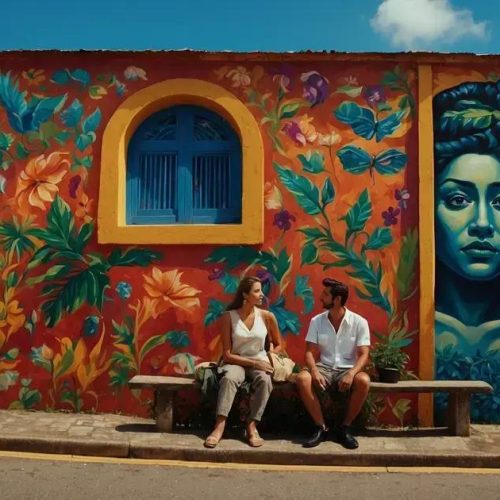 Murais de Antonieta de Barros e Franklin Cascaes em Florianópolis